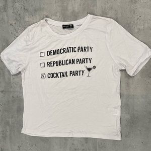 Democratic Party Republican Party Cocktail Party Print T-Shirt